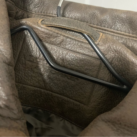 NWT Men’s Dark Brown Roundtree & Yorke Genuine Buffalo Luxury Zip Leather Coat - Picture 10 of 12